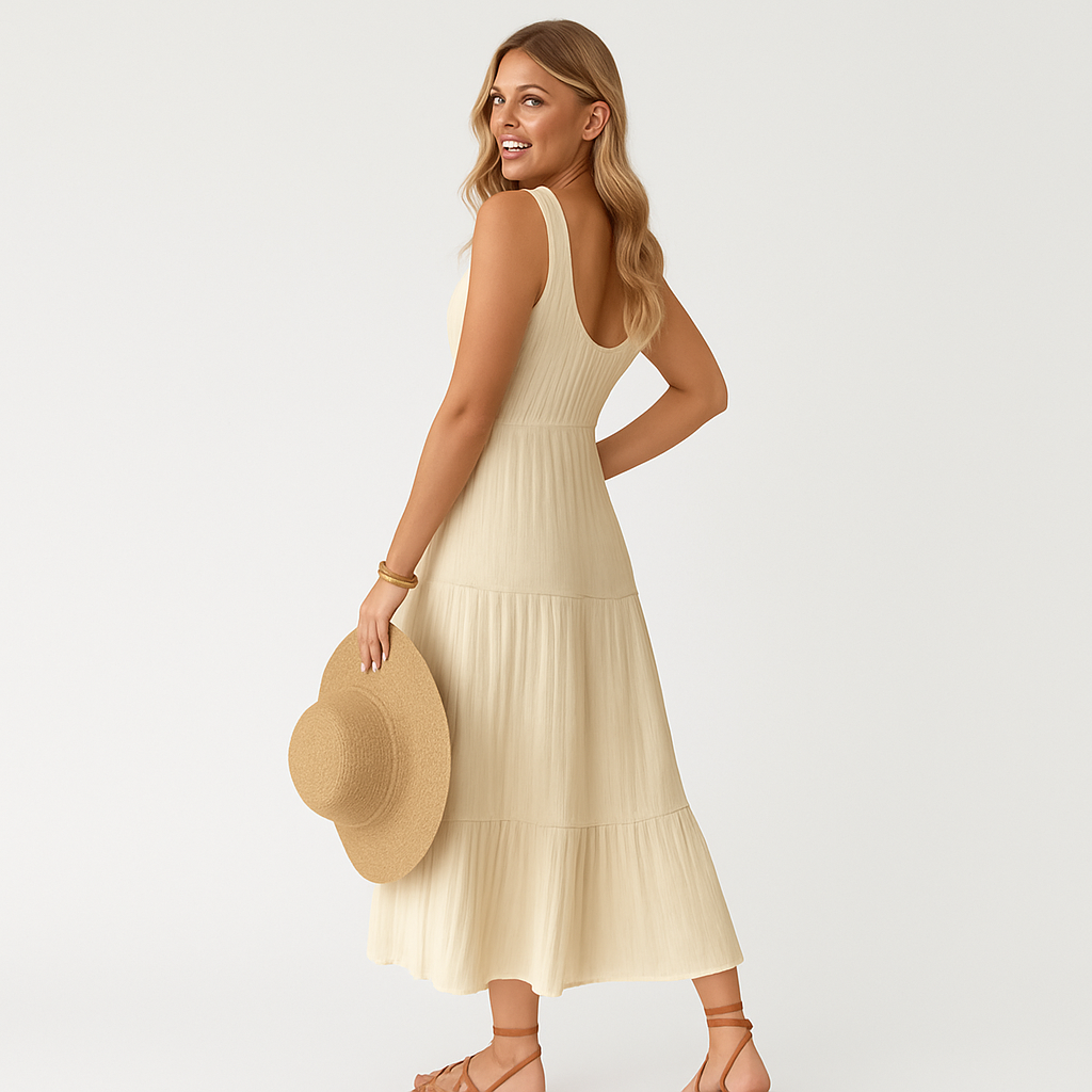 Robe d'été sans manches – Légère avec une texture douce