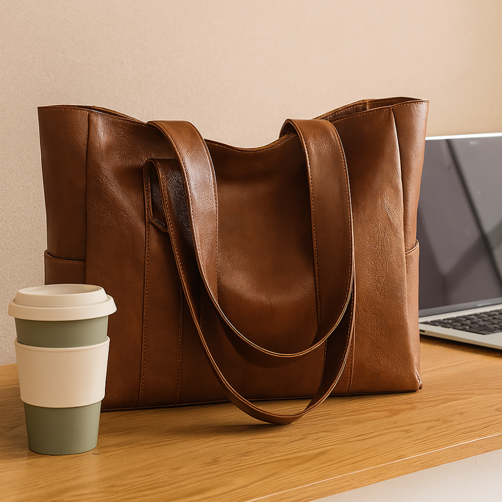Sac pour ordinateur portable – Similicuir de style vintage pour un usage quotidien