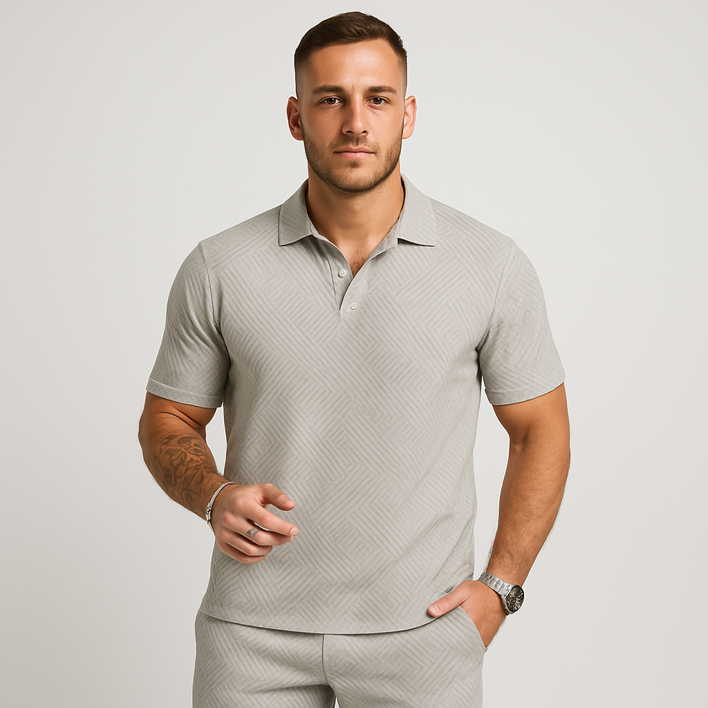 Ensemble décontracté d'été pour homme – Polo à manches courtes et short assorti