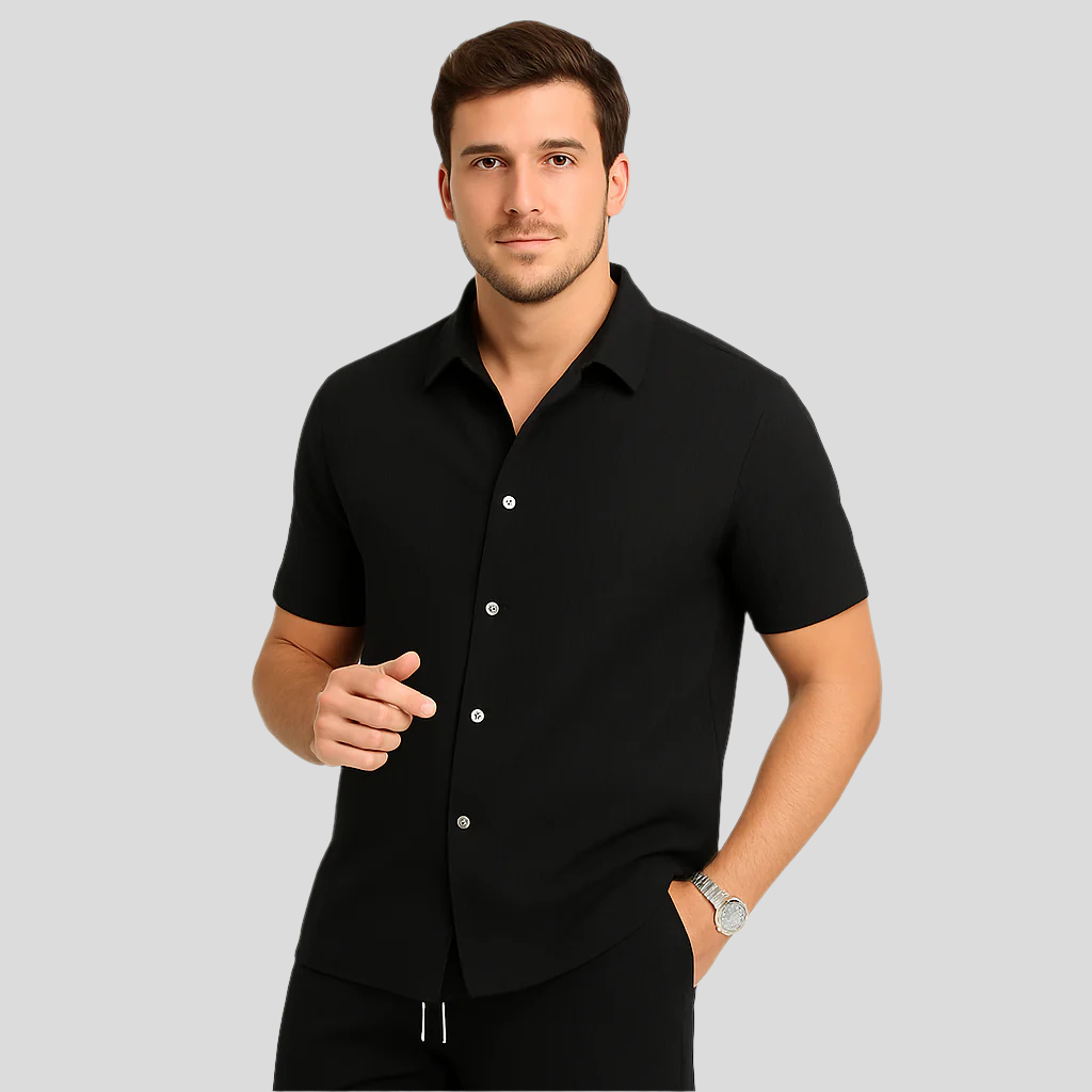 Ensemble d'été pour hommes en deux pièces – T-shirt à manches courtes décontracté etShorts assortis