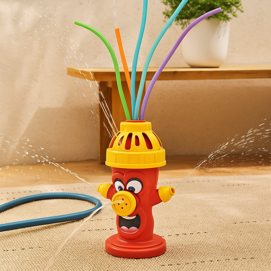 Sprinkler de bornes d'incendie pour enfants – Jouet d'eau tournant pour jeux d'eau dans le jardin