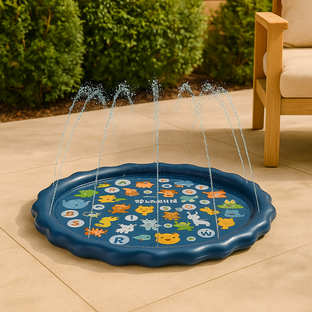 Tapis de jeu à asperger pour enfant – Tapis d'arrosage extérieur pour amusement aquatique estival