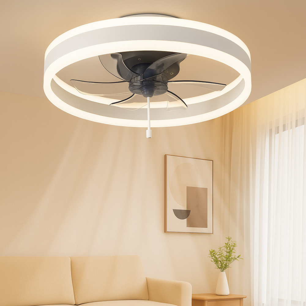Ventilateur de plafond LED moderne avec lumière – télécommande et réglages de vitesse réglables