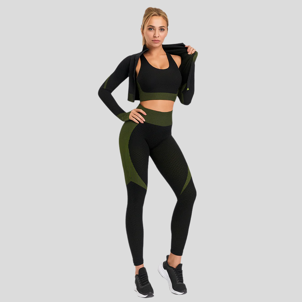 Ensemble de Yoga 3 pièces pour dames