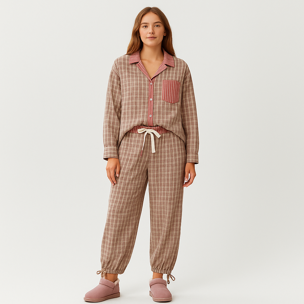 Viktoria – Ensemble de Pyjama décontracté en 2 pièces pour femmes – Pyjama doux et décontracté