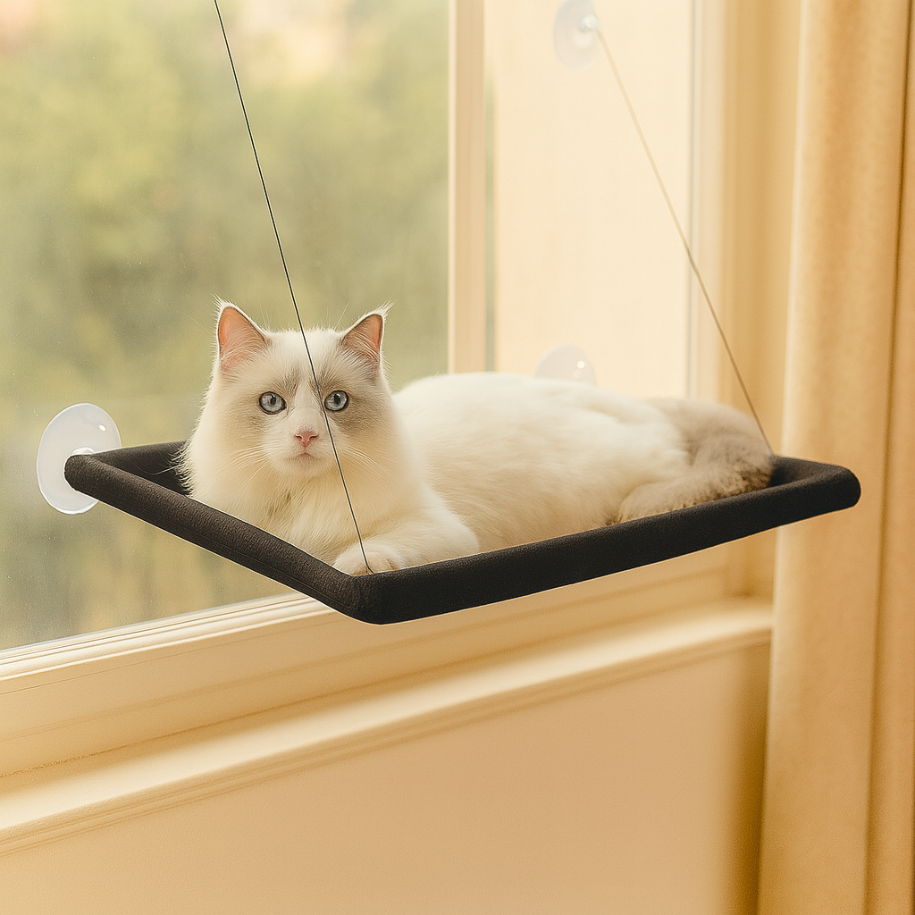 Hamaca cómoda para gatos con portalámparas