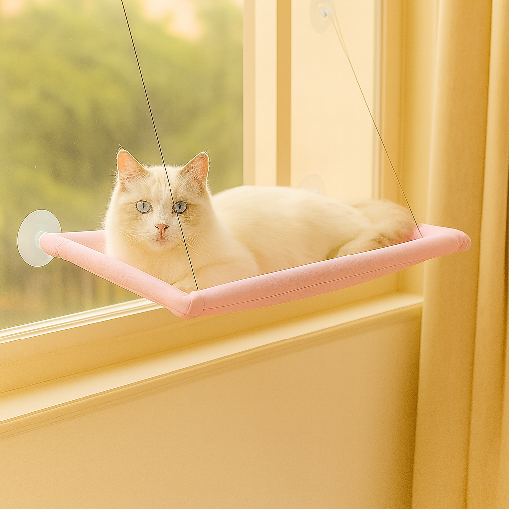 Hamaca cómoda para gatos con portalámparas