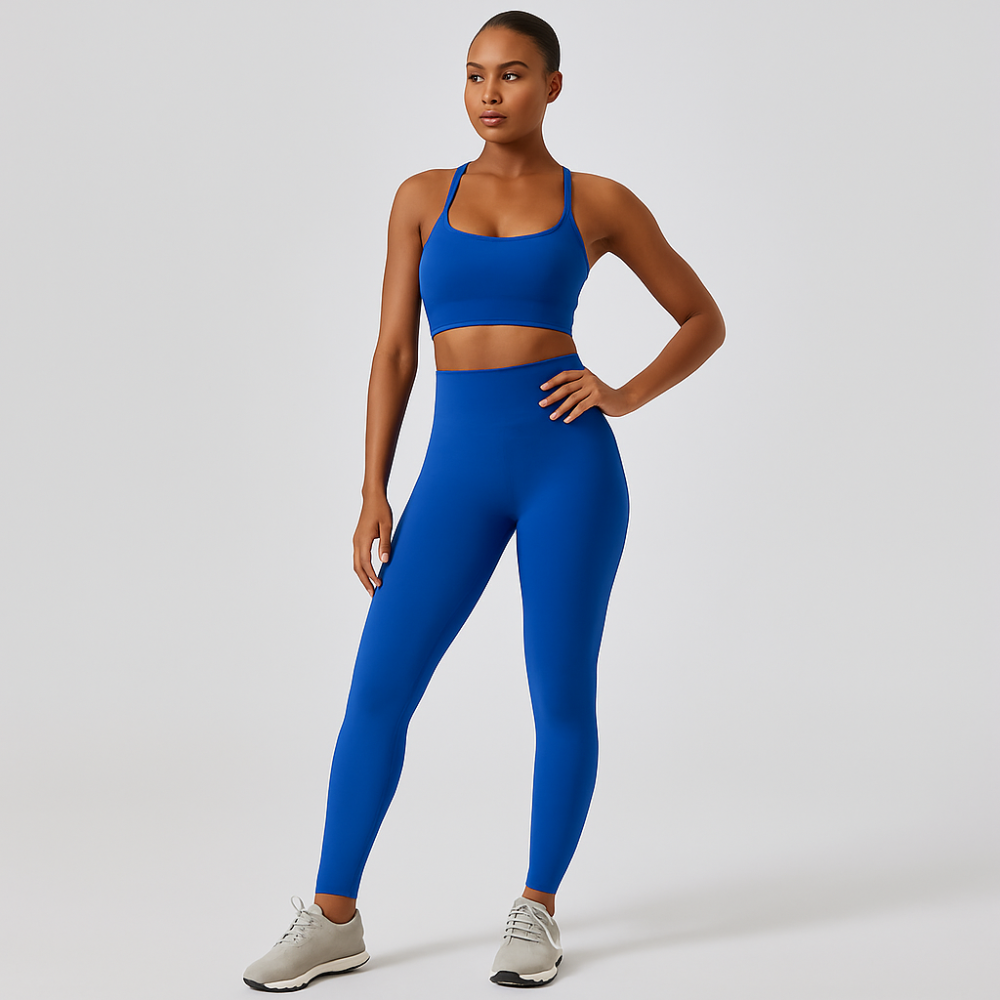 Ensemble de yoga et Pilates sans couture pour femmes – Brassière de sport, shorts taille haute et leggings