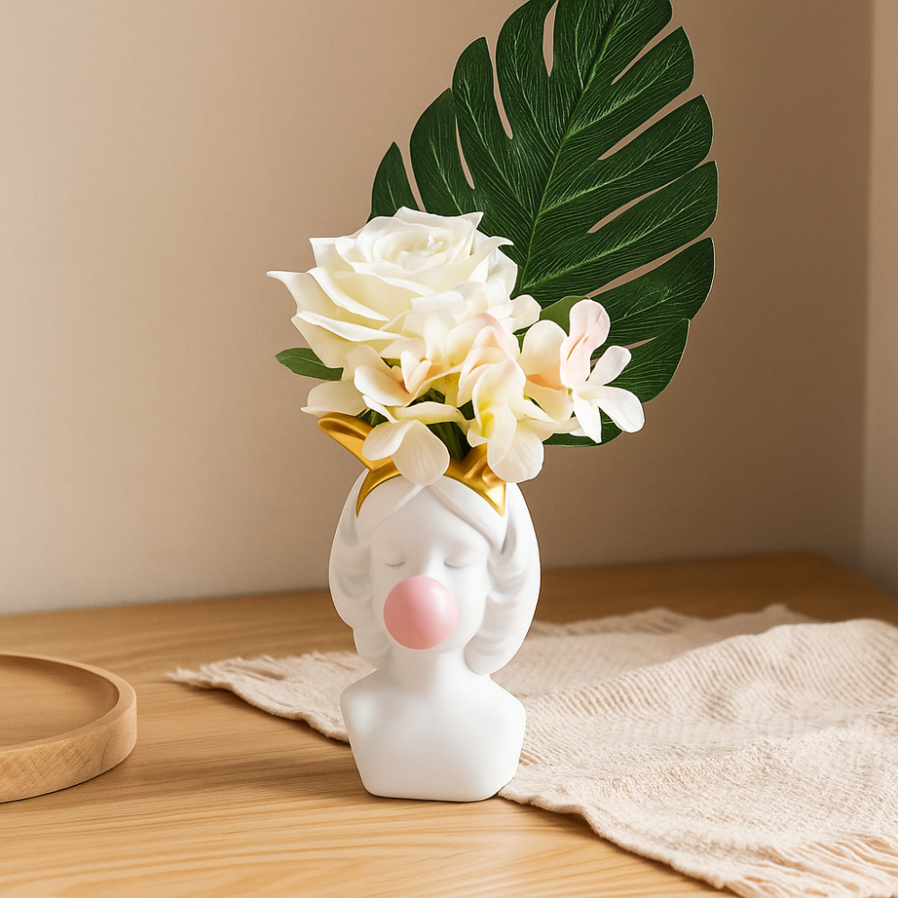 EarthenWhimsy - Vase compact en céramique pop art