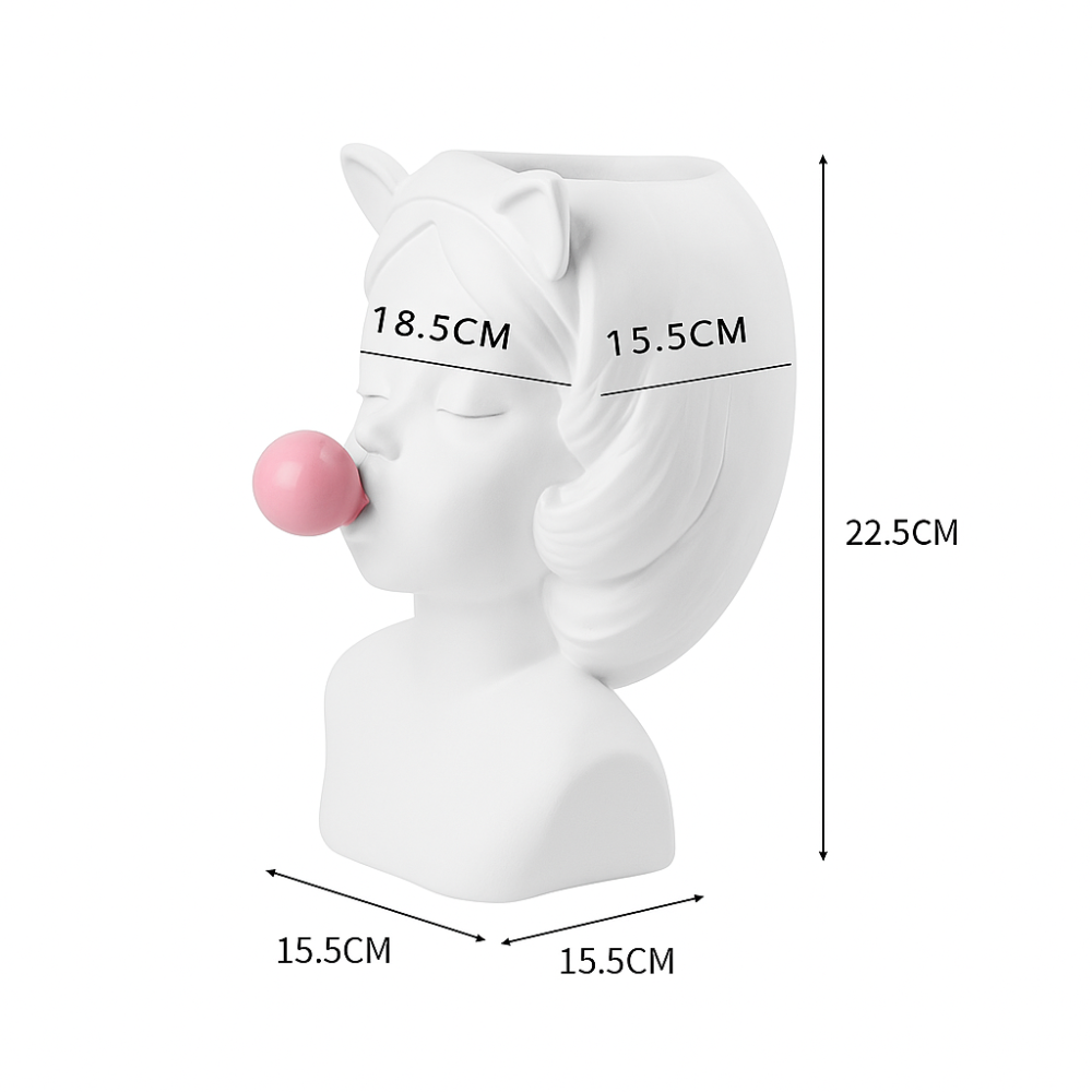 EarthenWhimsy - Vase compact en céramique pop art