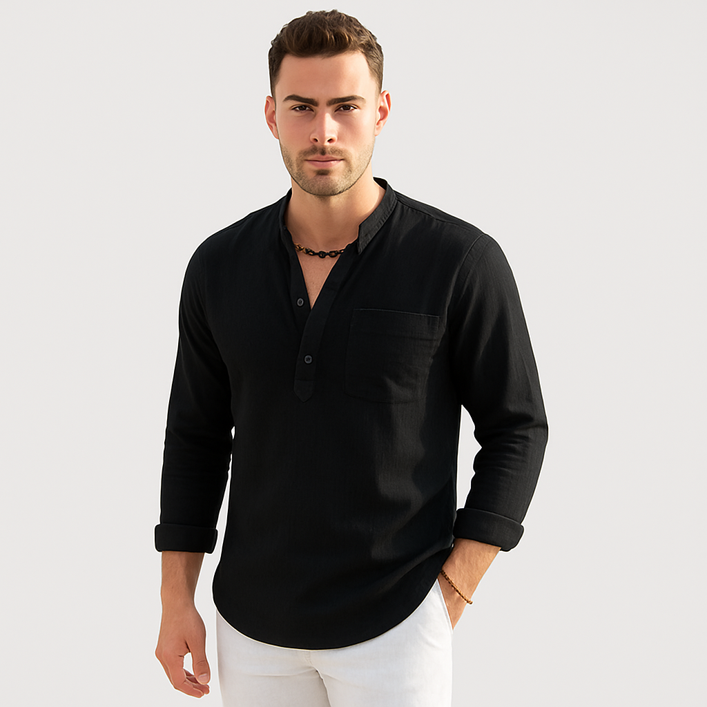 Lendon - Chemise en lin élégante pour hommes - Chic d'été