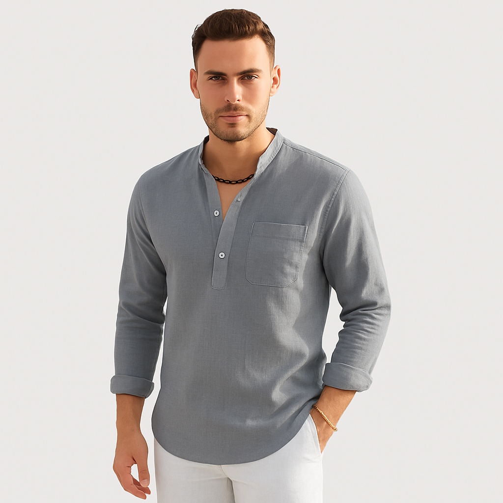Lendon - Chemise en lin élégante pour hommes - Chic d'été