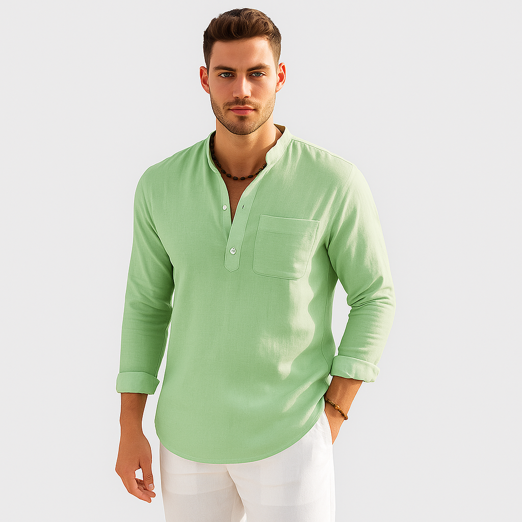 Lendon - Chemise en lin élégante pour hommes - Chic d'été