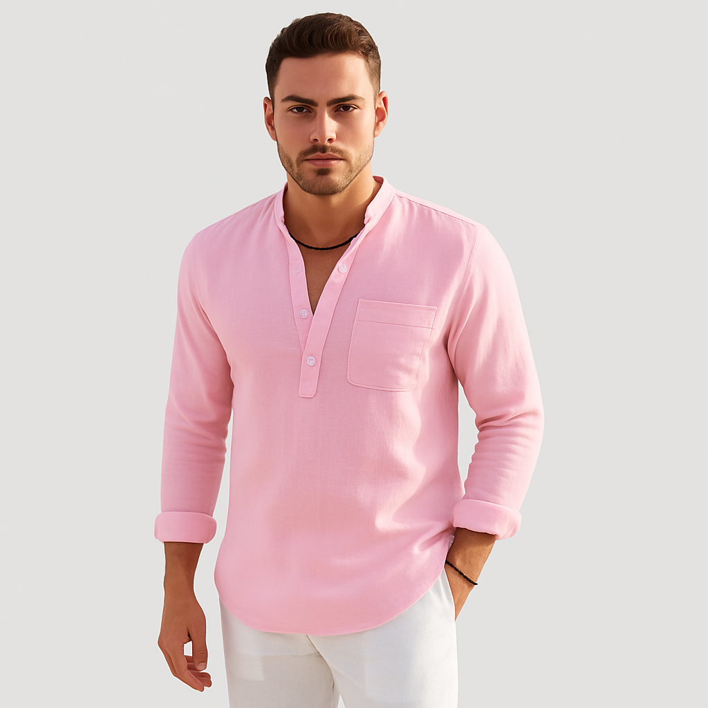 Lendon - Chemise en lin élégante pour hommes - Chic d'été