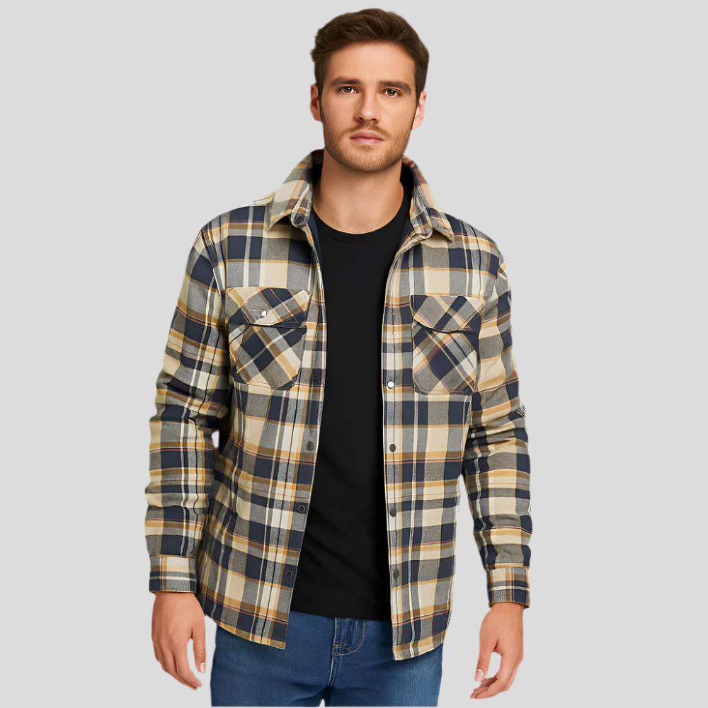 Chemise décontractée à boutons Mikkel – Vêtements pour hommes pour un usage quotidien avec un design de poche poitrine nordique