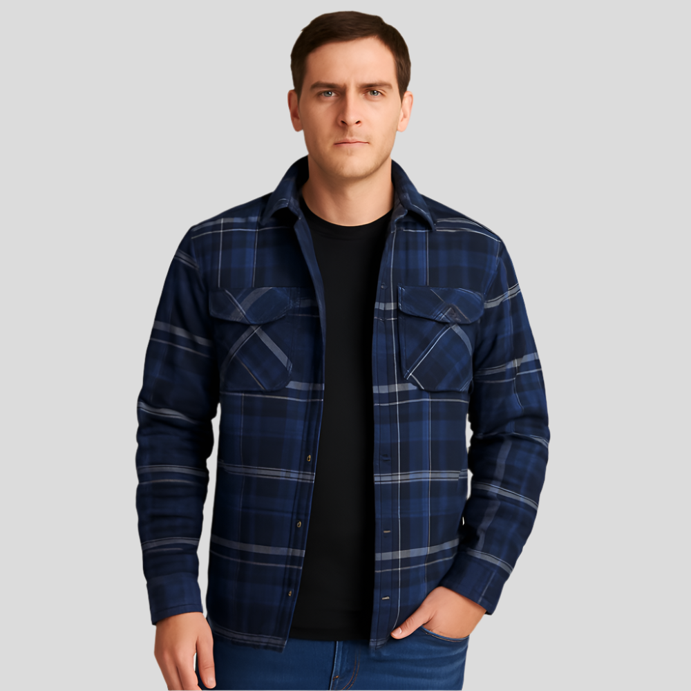 Chemise décontractée à boutons Mikkel – Vêtements pour hommes pour un usage quotidien avec un design de poche poitrine nordique