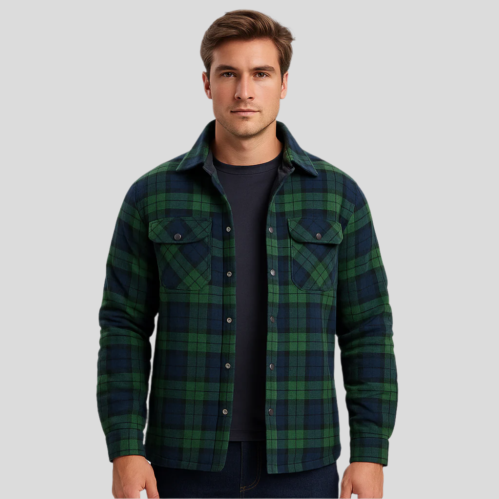 Chemise décontractée à boutons Mikkel – Vêtements pour hommes pour un usage quotidien avec un design de poche poitrine nordique