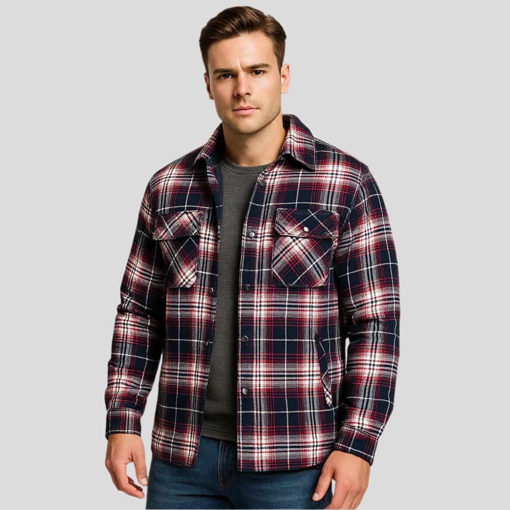 Chemise décontractée à boutons Mikkel – Vêtements pour hommes pour un usage quotidien avec un design de poche poitrine nordique