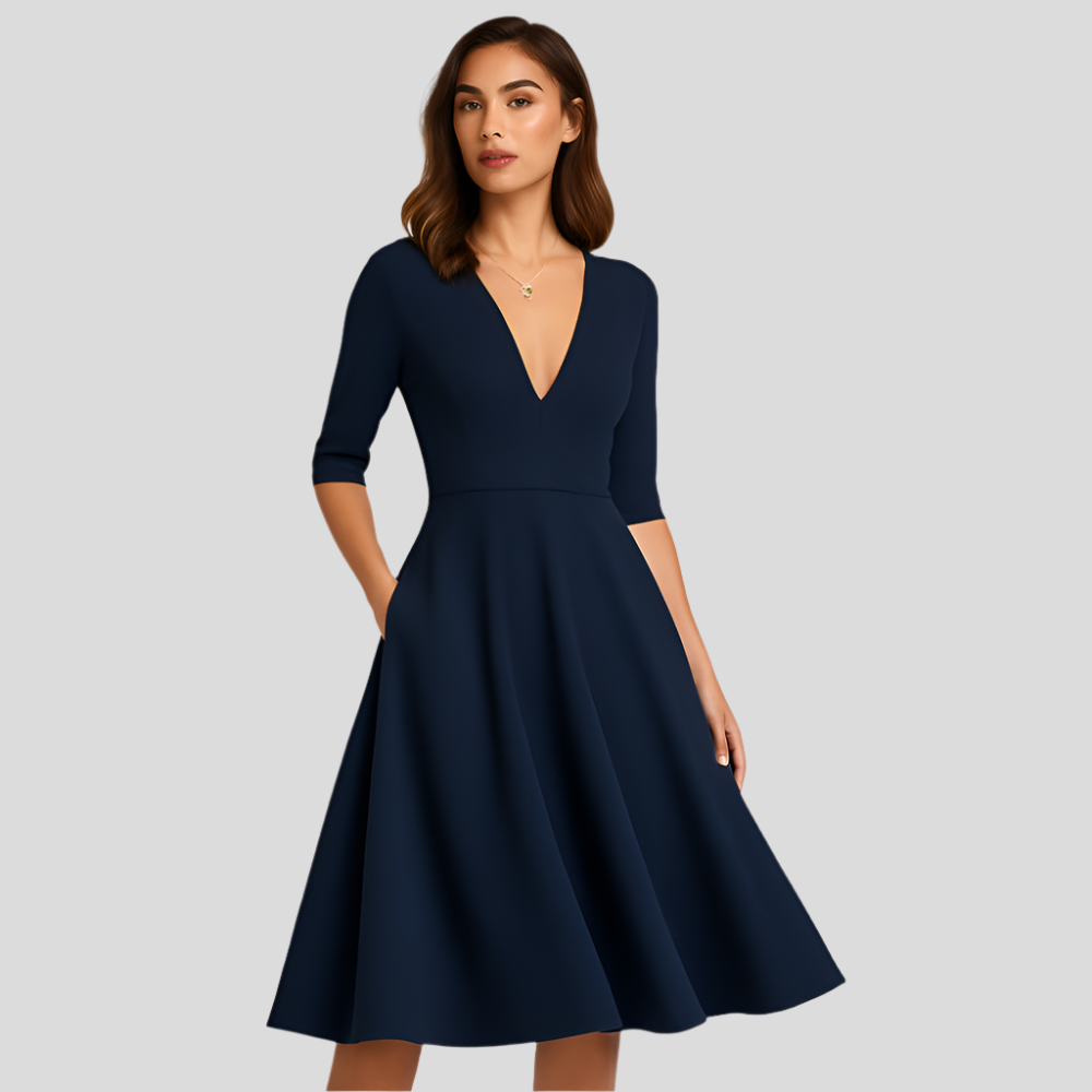Robe Élan Midi Flare – Style Raffiné pour Toutes Occasions