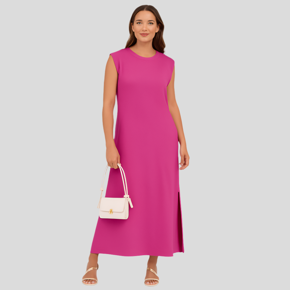 Robe Maxi d'été décontractée Breezeluxe – Manches courtes et encolure ronde