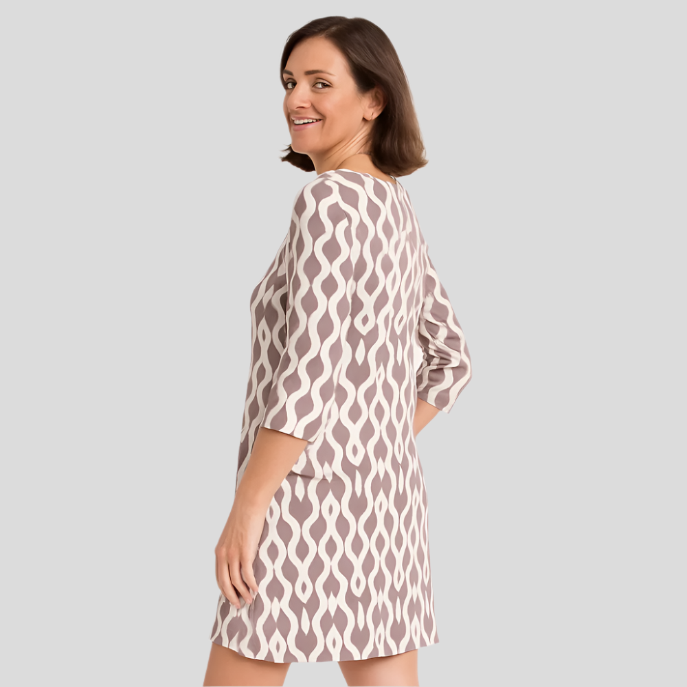 Modessa - Robe tunique décontractée à col en V