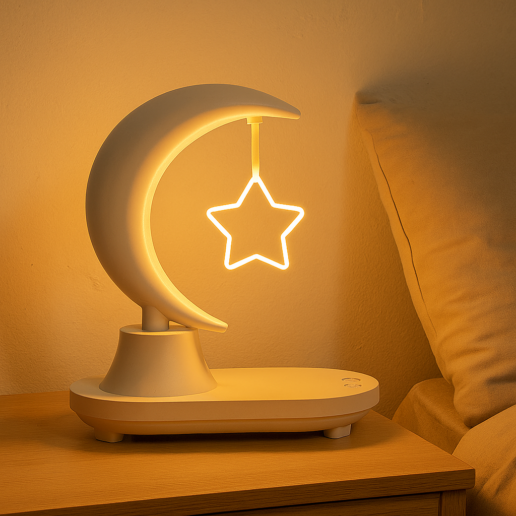 Moonsphere - lampe LED sans fil avec haut-parleur Bluetooth et chargeur