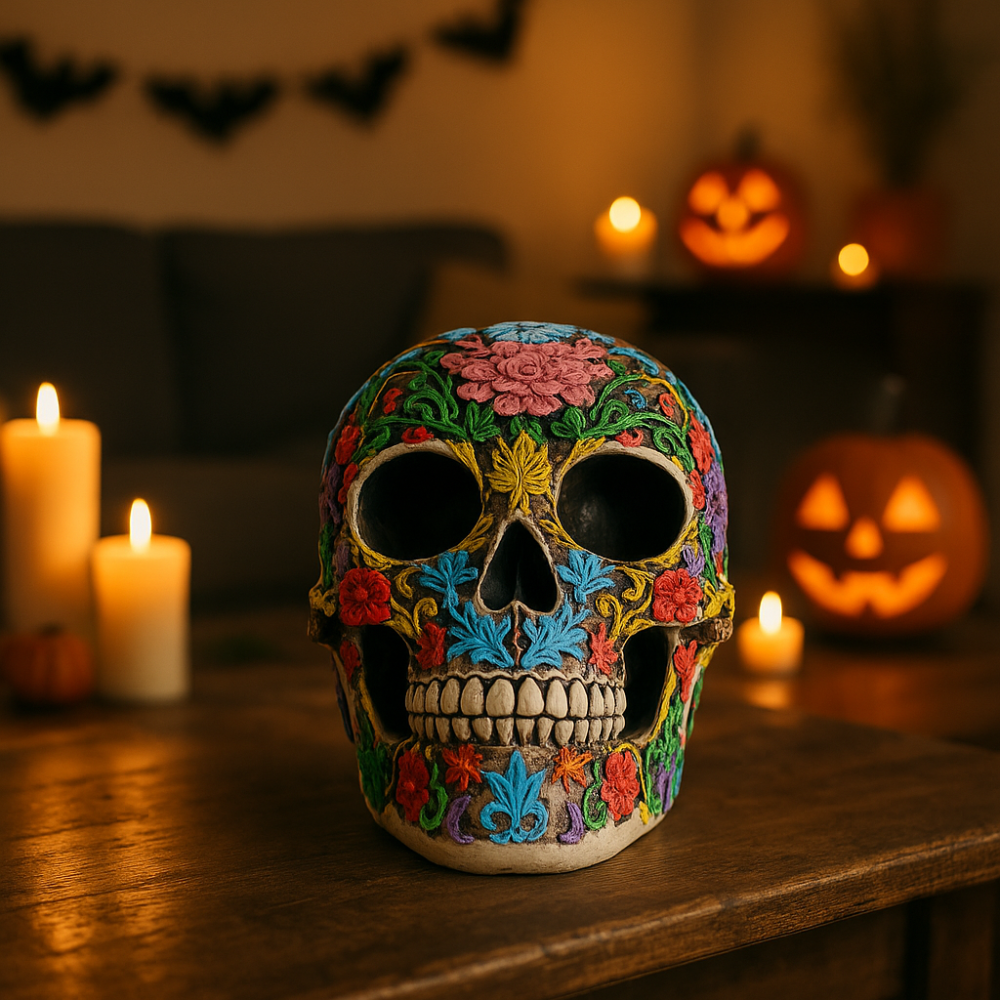 GraveEcho | Décoration d'Halloween en forme de crâne pour la maison