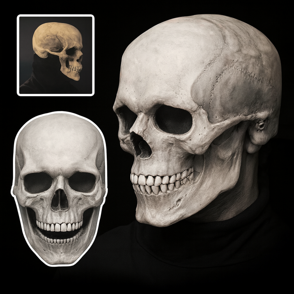 BoneReign | Masque de crâne réaliste avec mâchoire mobile