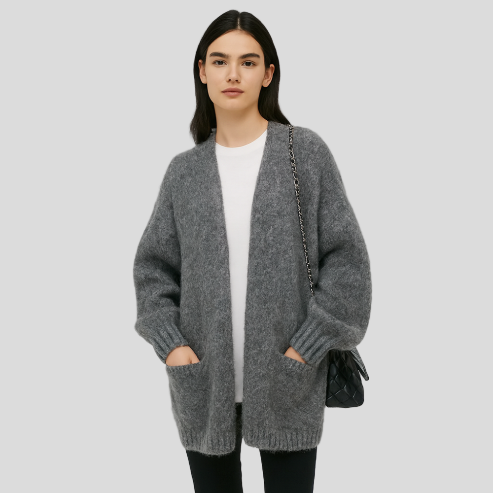 Evienne | Cardigan d'hiver en maille tissée
