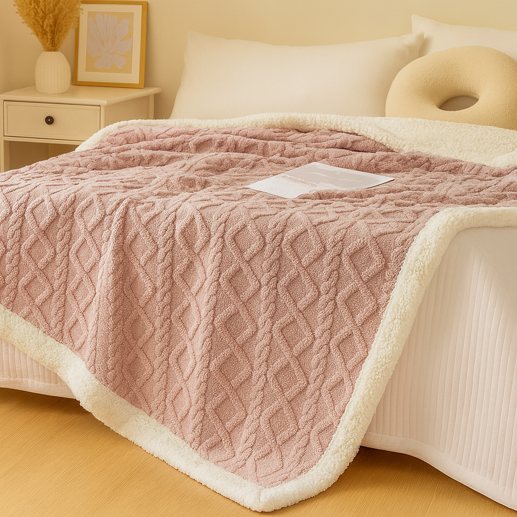 Couverture en polaire double face épaisse