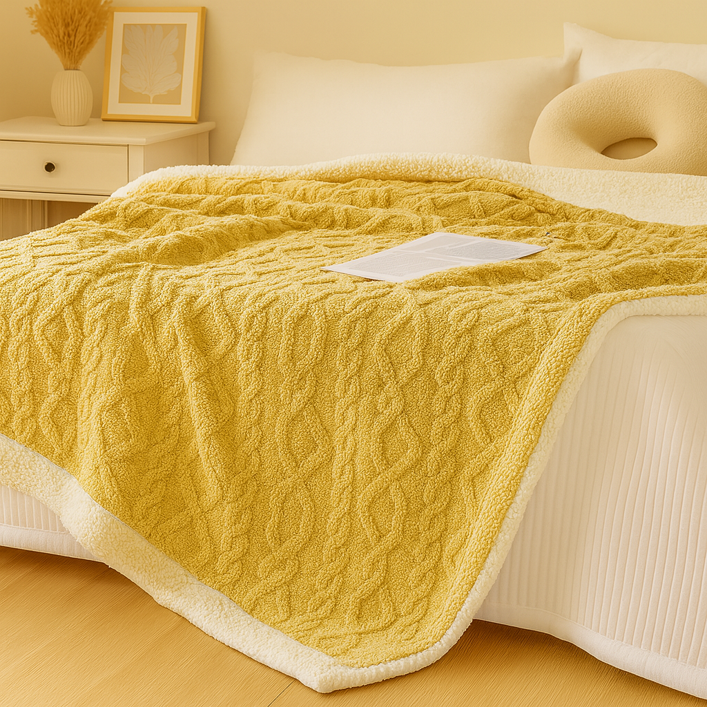 Couverture en polaire double face épaisse