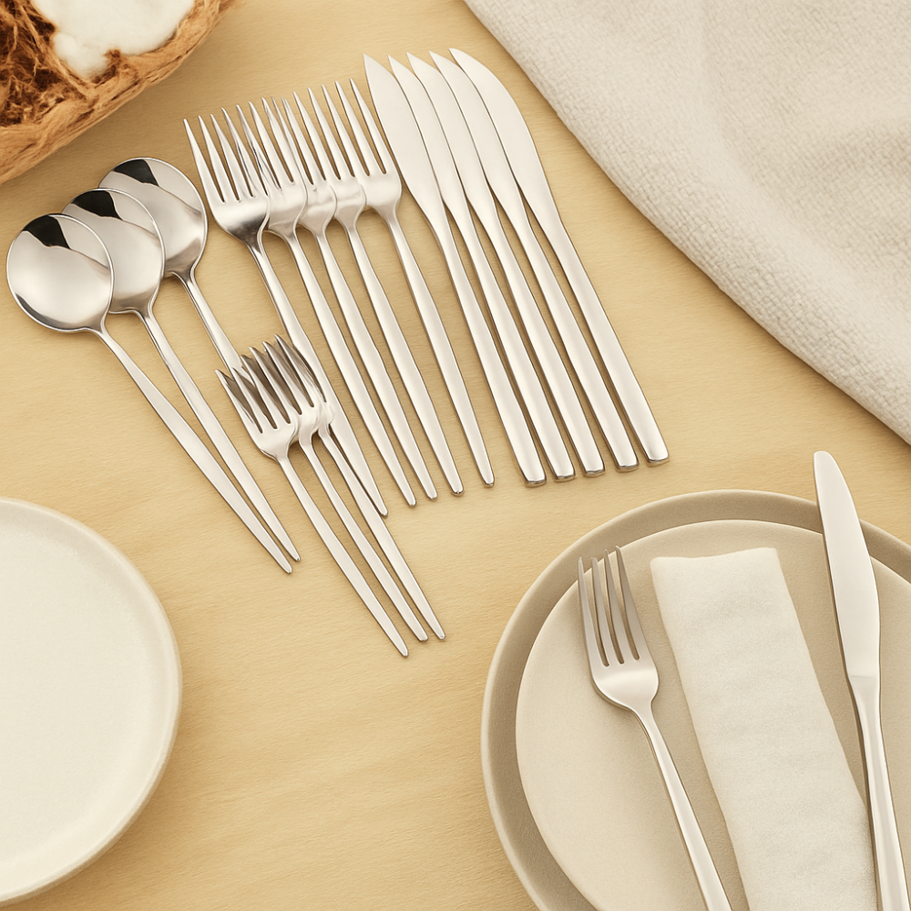 Couverts en acier inoxydable doré Sterling | Ensemble de 30 pièces