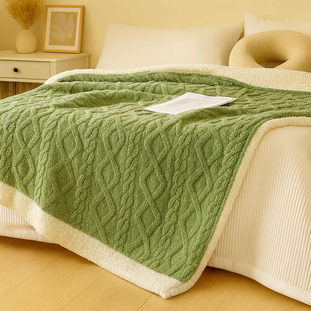 Couverture en polaire double face épaisse