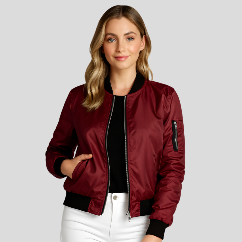 Blouson aviateur d'été léger pour femme – Manteau court élégant