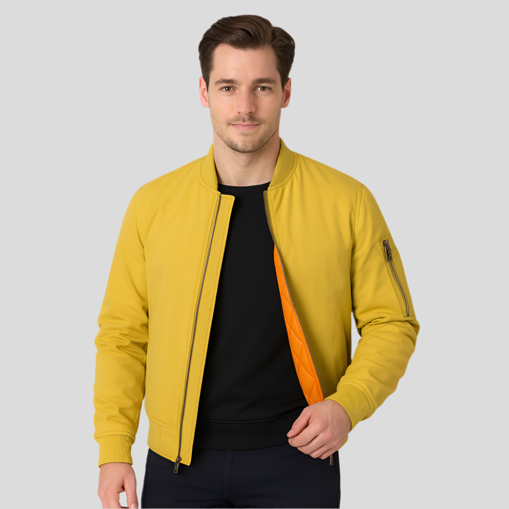 Blouson aviateur pour hommes au design classique – Style zippé intemporel