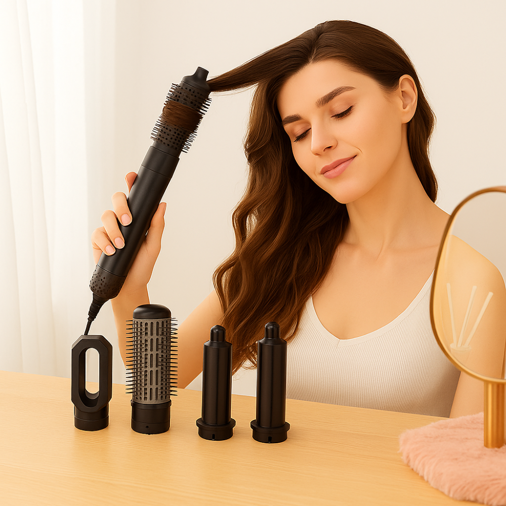 Sèche-cheveux 5 en 1 avec accessoires de coiffure