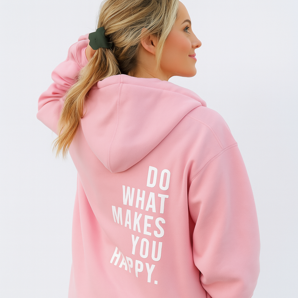 Sweat à capuche avec impression dans le dos – Mélange de coton – Stylé et confortable