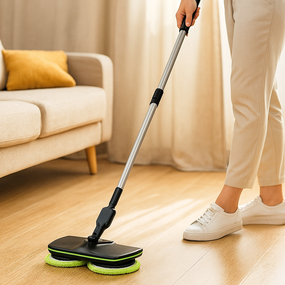 CleanBreeze - Système de moppe en microfibre à rotation rapide 360°