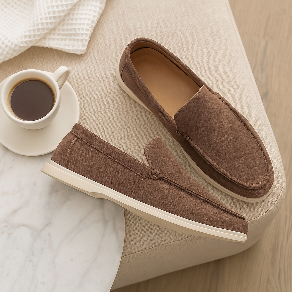 Bruno Classic Loafer en daim – Mocassins pour hommes faits à la main