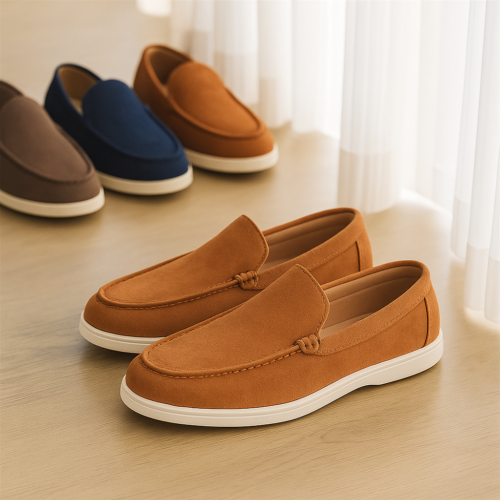 Bruno Classic Loafer en daim – Mocassins pour hommes faits à la main