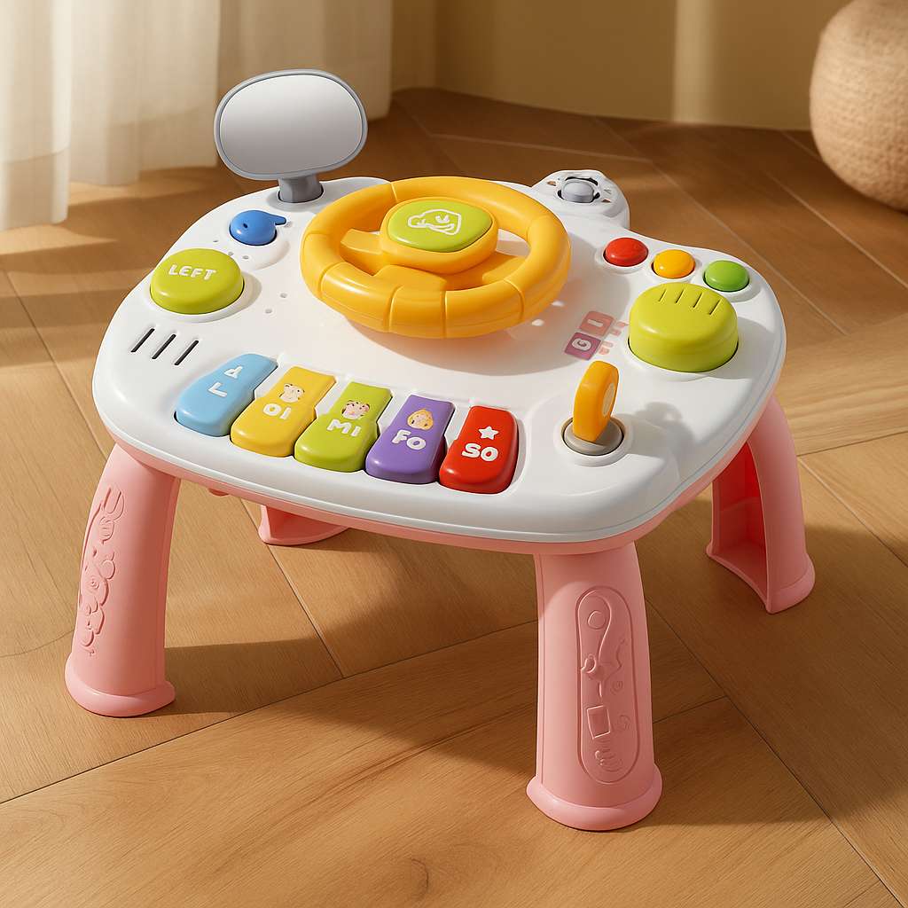 Jouet musical interactif avec fonction de direction – Table de développement précoce avec lumière et sons