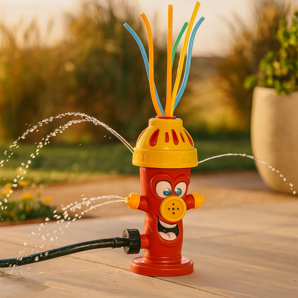 Sprinkler de bornes d'incendie pour enfants – Jouet d'eau tournant pour jeux d'eau dans le jardin