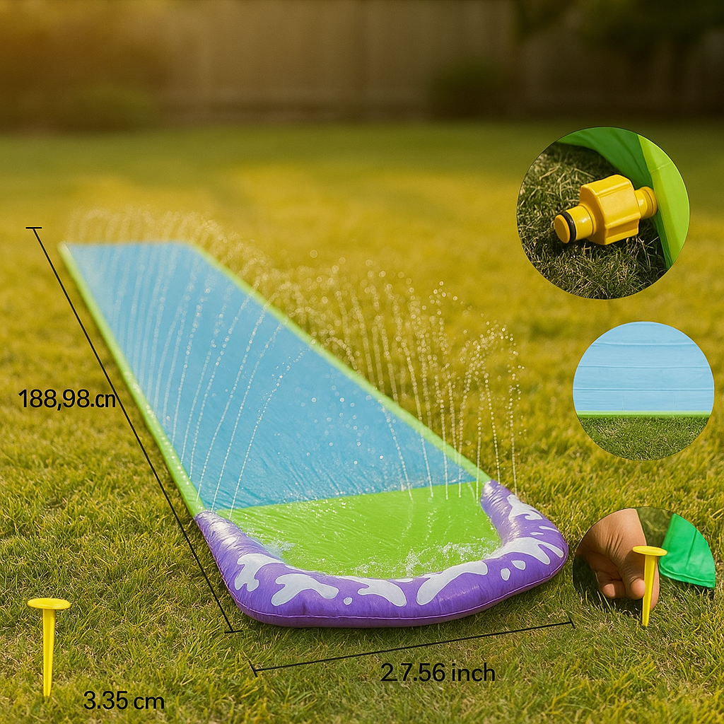 Piscine à vagues gonflable géante (5,0 m) – 73,66 cm de large – pour enfants et adultes