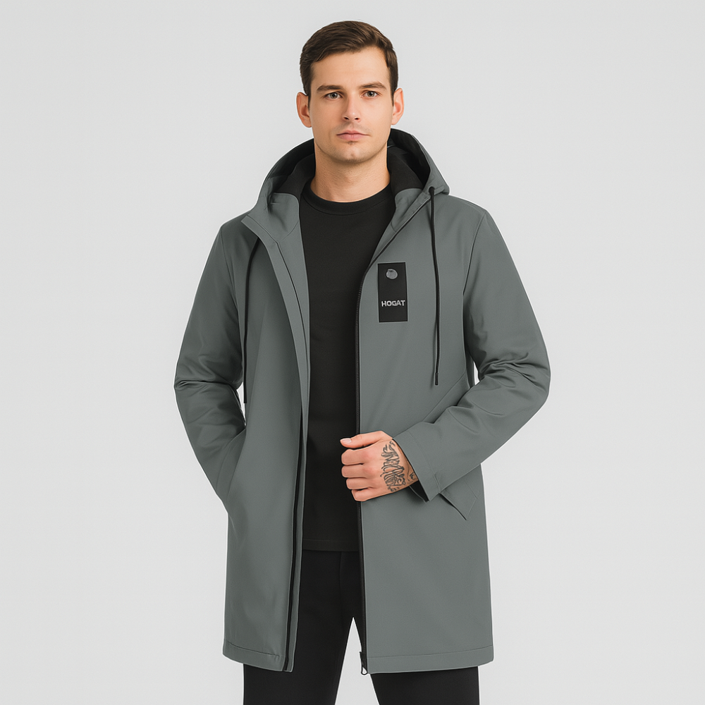Liam Veste Softshell pour homme – Manteau à capuche minimaliste avec fermeture éclair