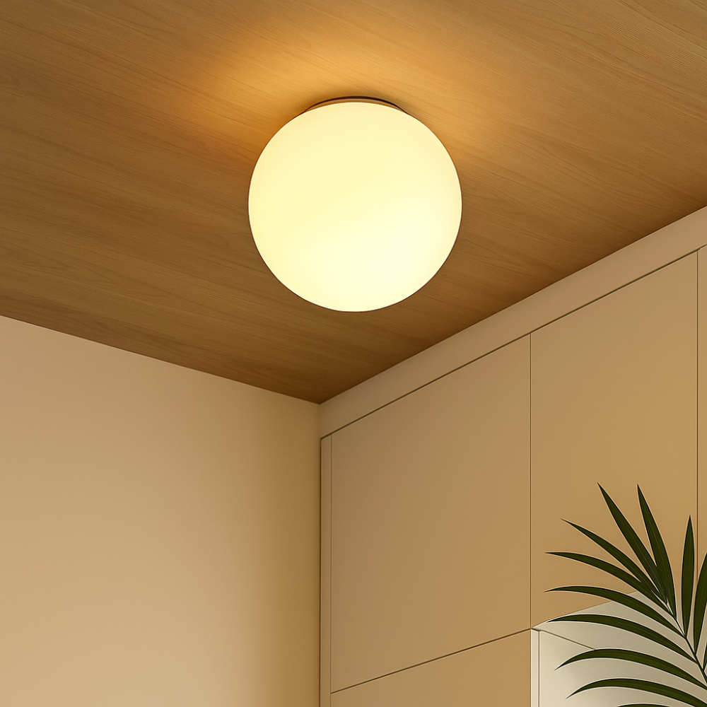 LumaGlow – Applique moderne avec abat-jour en verre dépoli et base élégante