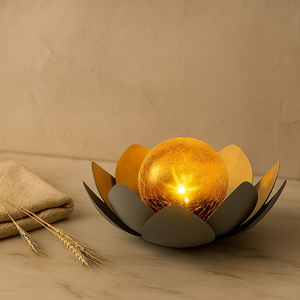 LumiPetal – Lampe de jardin lotus à énergie solaire avec lumière ambiante douce