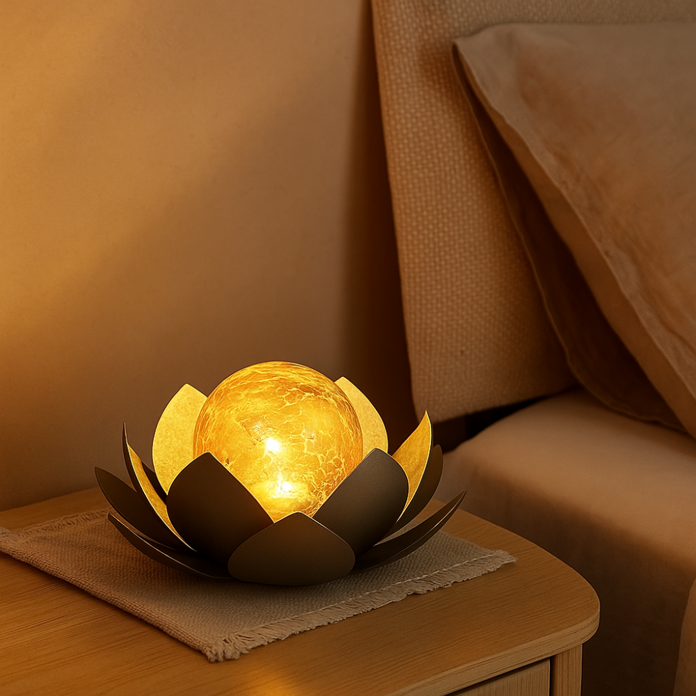 LumiPetal – Lampe de jardin lotus à énergie solaire avec lumière ambiante douce