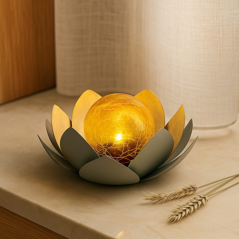 LumiPetal – Lampe de jardin lotus à énergie solaire avec lumière ambiante douce