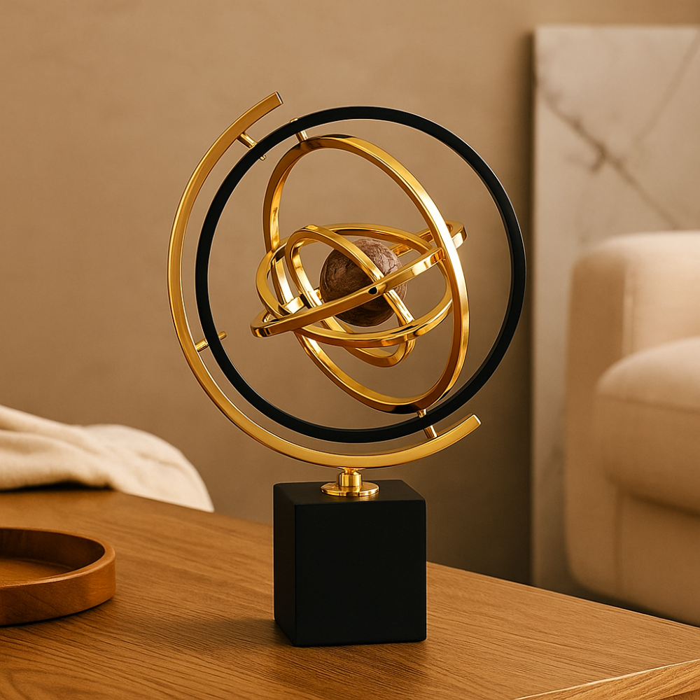 Aurevia – Sculpture faite à la main avec socle en marbre pour une décoration intérieure élégante