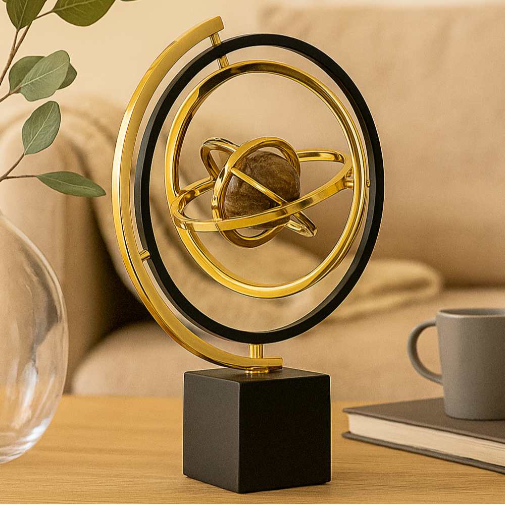 Aurevia – Sculpture faite à la main avec socle en marbre pour une décoration intérieure élégante